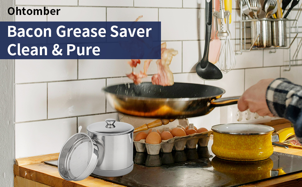 bacon grease saver with strainer