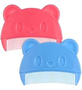 Toyvian 2Pcs Baby Hair Combs: Plastic Cute Cradle Cap Comb for Babies - Gentle Touch - Easy to Ho...