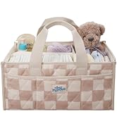 Tiny Marvels Diaper Caddy Organizer for New Parents, Baby Diaper Caddy with Water-Resistant Fabri...