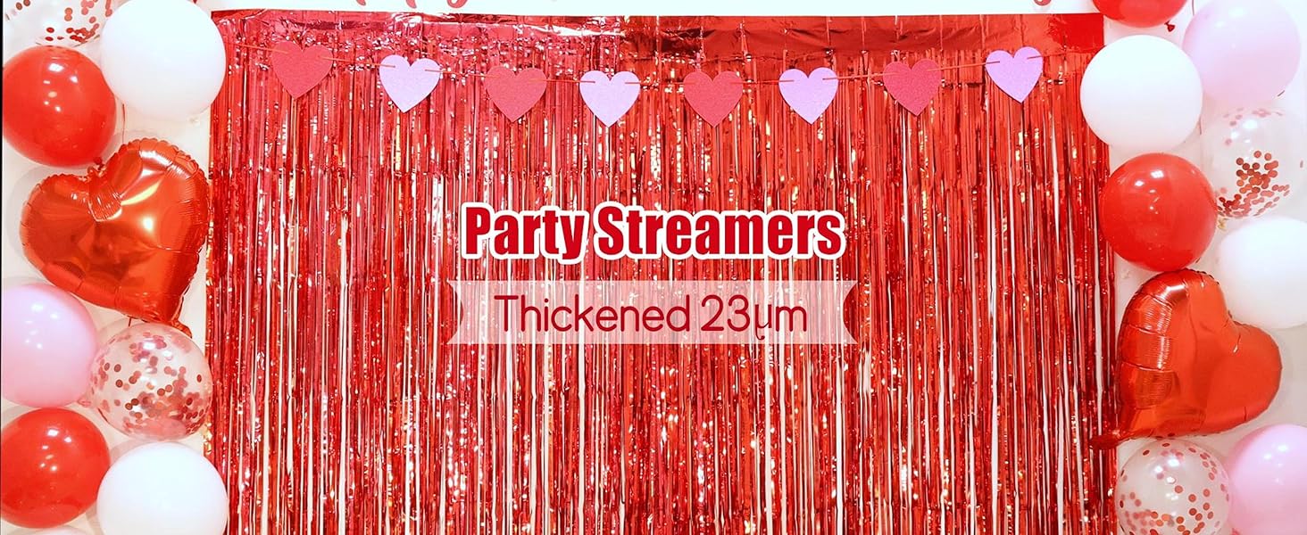 Party Streamers for Valentines Day Decorations