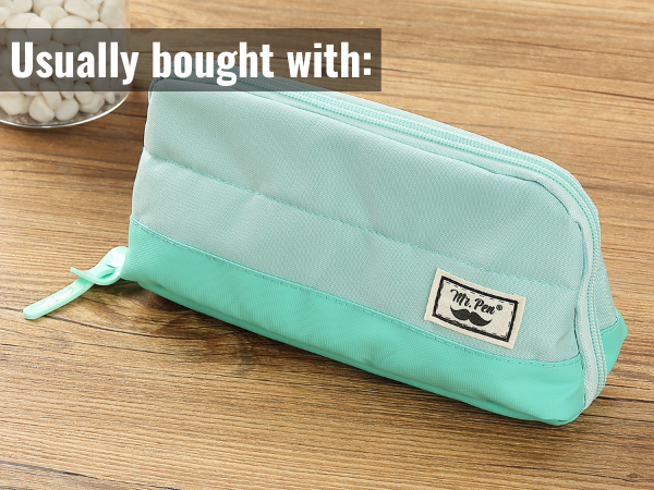 Mr. Pen- Pencil Case, Mint Green, Pencil Pouch, Pencil Bag