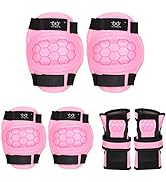 TXJ Sports Elbow and Knee Pads Kids with Wrist Guards Protective Gear for Skateboard Roller Skati...