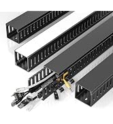 Yecaye 62.8in(4x15.7in) Cable Raceway, Large Under Desk Cable Management for Server Rack Wire Rac...