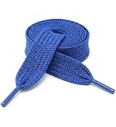 BUCKLE CITY Thick Flat 3/4" Wide Shoelaces Solid Color Strings for All Shoe Types - Chunky Fat La...
