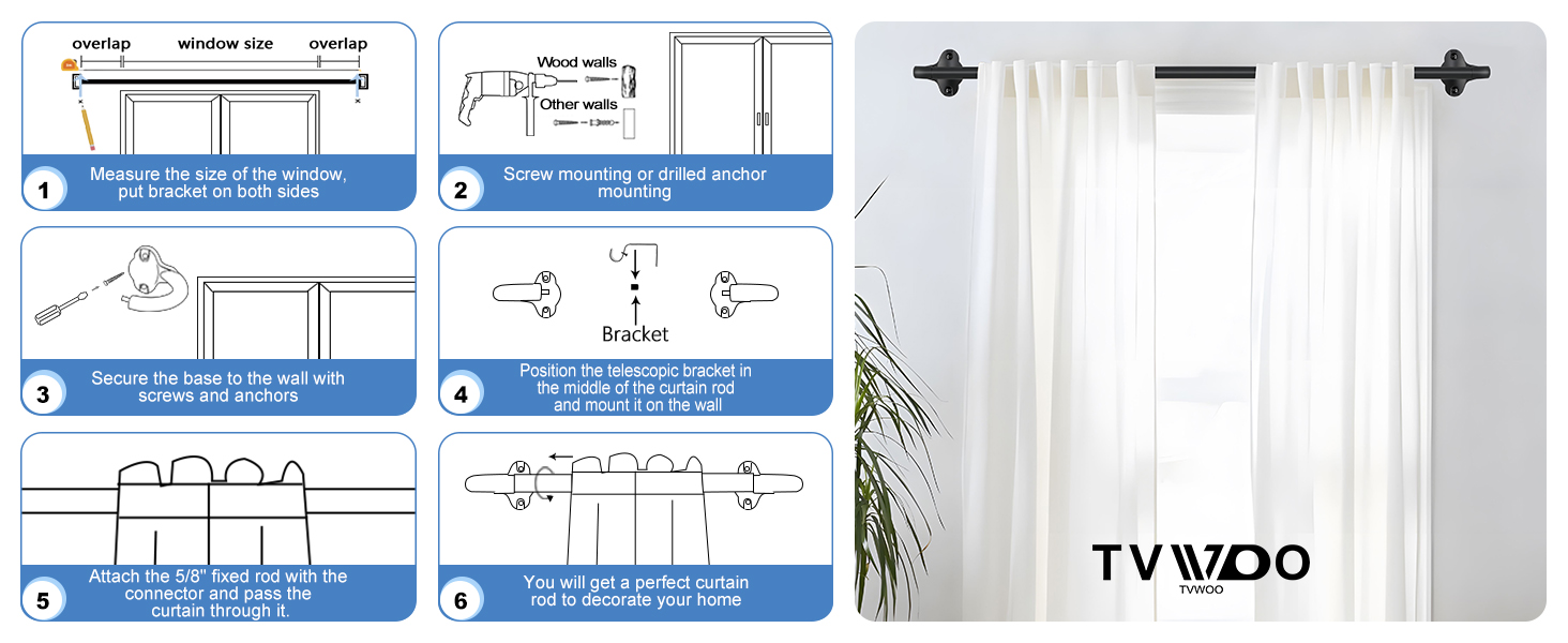 curtain rods wrap around blackout drapery rod room darkening single window curtain rod modern 5/8