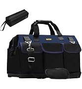 FASTECH 22in Heavy Duty Bottom Tool Bag With Wide Mouth for Tool Storage, Carrier and Organizer, ...