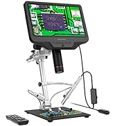 Andonstar AD409 Pro HDMI Digital Microscope with Endoscope, 10.1 inch LCD Screen Soldering Micros...