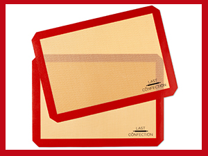 last confection silicone baking mats, 8-1/2 inch by 11-1/2 inch size, quarter sheet baking mat