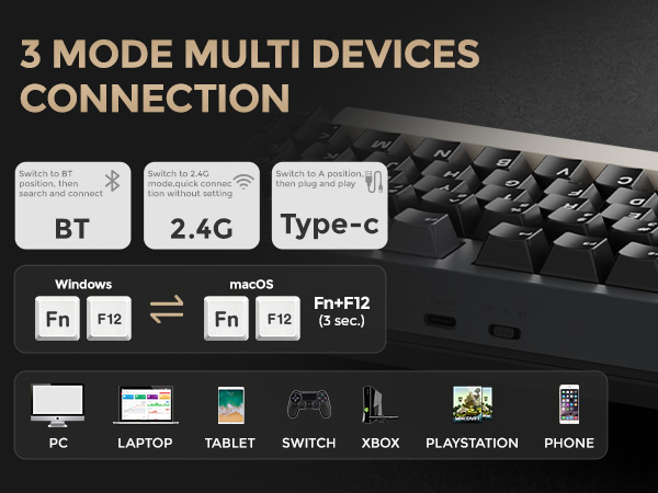 3 MODE MULTI DEVICES CONNECTION