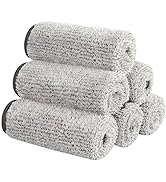 Sunland Microfiber Face Towels Reusable Makeup Remover Cloth Bamboo Charcoal Face Cloth Facial Wa...