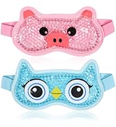 CONBELLA 2PCS Cooling Eye Mask Gel Eye Mask, Reusable Hot Cold Therapy Cold Eye Mask for Post Sur...