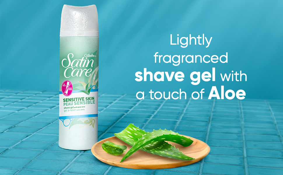 Lightly fragranced shave gel with a touch of aloe