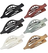 CHANDAT Flat Hair Clip 6 pcs Lay Down Claw Clips Hair Accessories for Women -Basic