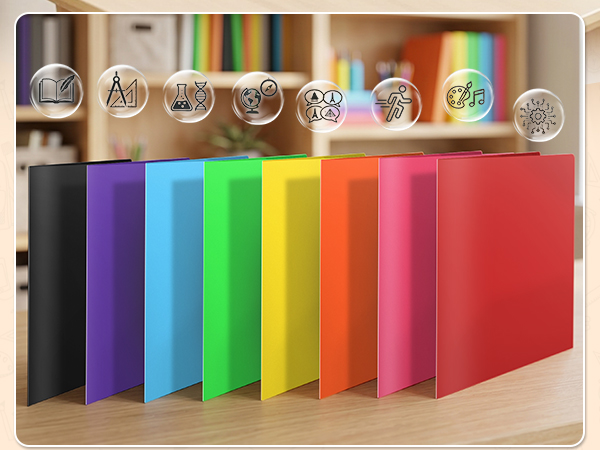 plastic folders with pockets