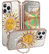 CASEKOO The Cocorrina Sun Tarot Glitter 360° Spin Built-in Magnetic Stand for iPhone 16 Pro Case,...