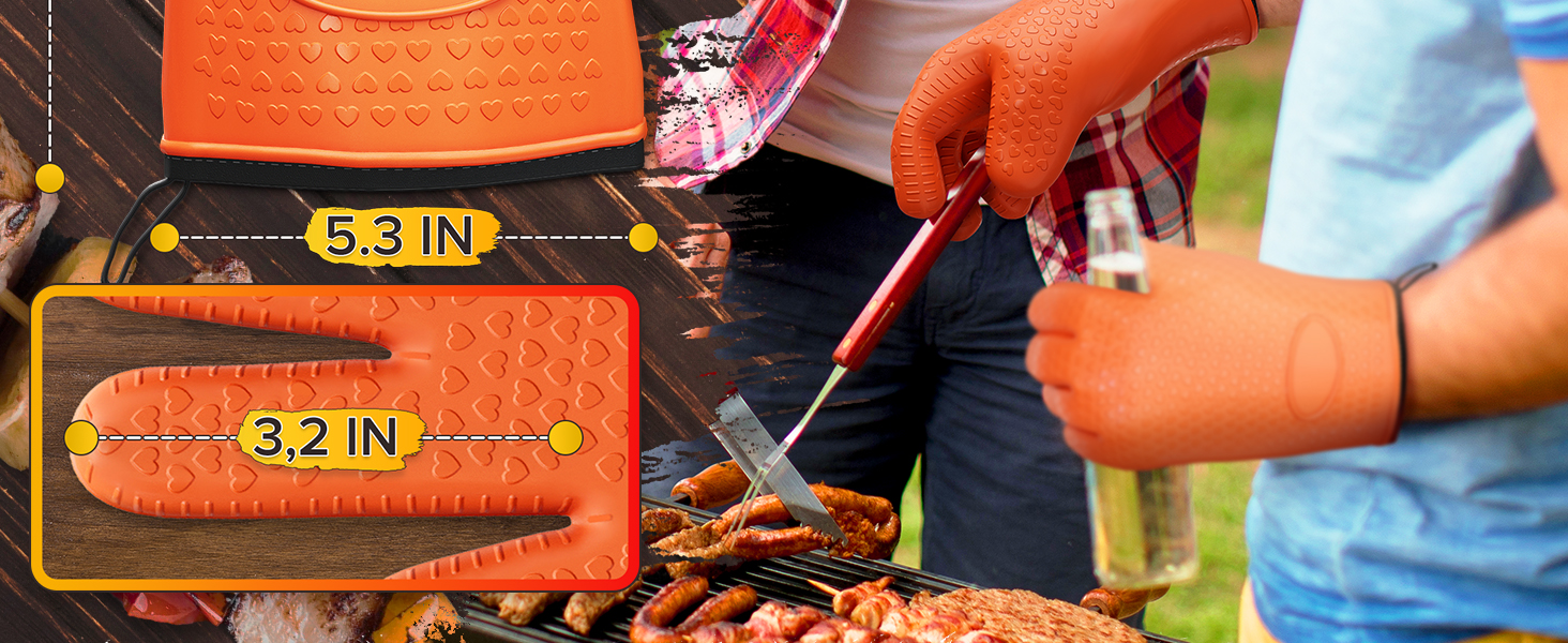 this oven gloves with fingers contains heat gloves and grilling gloves or food handling gloves