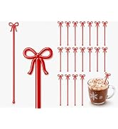36Pcs Winter Drink Stirrers Xmas Stir Stick Holiday Coffee Swizzle Stick Reusable Plastic Hot Coc...