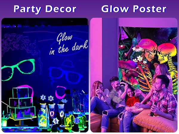 glow party black light