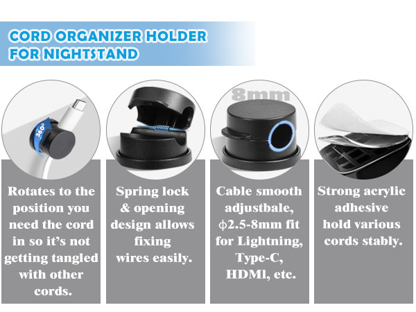 Rotatable Cord Organizer