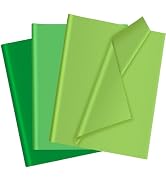 30 Sheets Green Tissue Paper for Gift Bags, Assorted Green Tissue Paper Wrap Bulk for Decoration ...