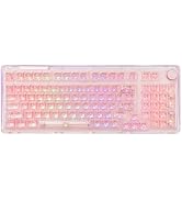 KiiBoom Phantom 98 Hot Swappable Crystal Gasket-Mounted Mechanical Keyboard, Triple Mode NKRO Gam...
