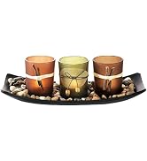 Dawhud Direct Decorative Votive Candle Holders, Vintage Decor Flameless Natural Candlescape Set, ...