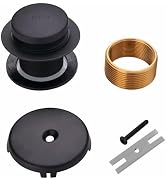 Wellup Tub Drain Black Tip Toe Bathtub Drain Conversion Kit Assembly, Replacement Bath Drain Trim...