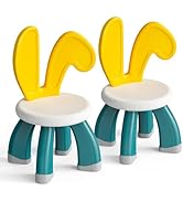 OCATO 2 Pcs Plastic Toddler Chairs: Kids Chairs for Table Toddler Stool Indoor Outdoor Camping Nu...