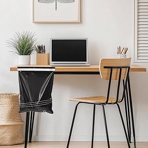 Trash Bags Pasted on Desk