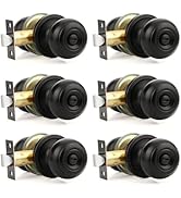 Brotima Matte Black Door Knobs Round Door Handles with Privacy Locking Function for Home Improvem...