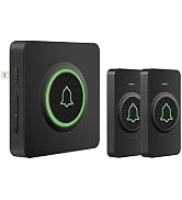 AVANTEK Wireless Doorbell Over 1300 Feet Wireless Range, DB-21 Waterproof Door Bell Kit with 2 Bu...