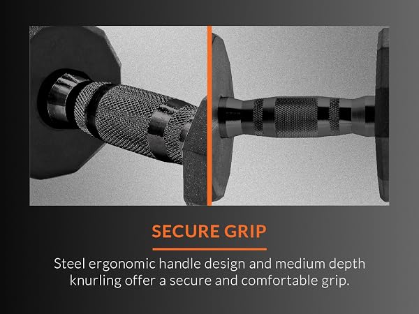 CAP dumbbells secure grip ergonomic handle