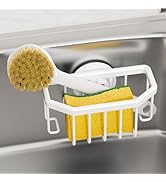 TAILI Sponge Holder for Kitchen Sink with Strong Suction Cup Removable, Rustproof Aluminum Sink C...