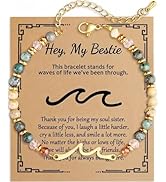 NUKAYAI Wave Bracelet Life Inspirational for Women, Bracelets Gifts for Bestie Sister Daughter, V...