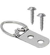 PERFORMORE 20 Pack of D-Ring Picture Hangers with 40 Screws, Heavy Duty Double Hole Frame Hanging...