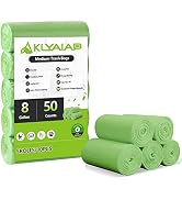 50 Counts Aklyaiap 8 Gallon Trash Bags,Extra Thick & Strong Medium Kitchen Trash Bags,Unscented B...