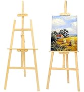 finenolo Wooden Easel Stand for Painting, 45" Adjustable Height Folding Art Easel for Canvas, Dra...