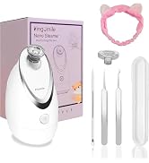 Kingsmile Facial Steamer, 3 in 1 Face Steamer for Facial,Compact NanoSteamer with Aromatherapy,Fa...