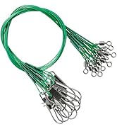 AMYSPORTS Saltwater Steel Leaders Fishing Rigs Heavy Duty Wire Leader Lures High Strength Fishing...
