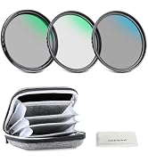 NEEWER 67mm UV/CPL/ND Lens Filter Kit with Hard Shell Storage Case, Multicoated Optical Glass & A...