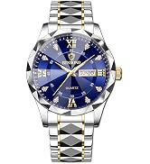 Gosasa Luxury Men's and Women's Business Diamond Stainless Steel Waterproof Roman Numeral Analog ...