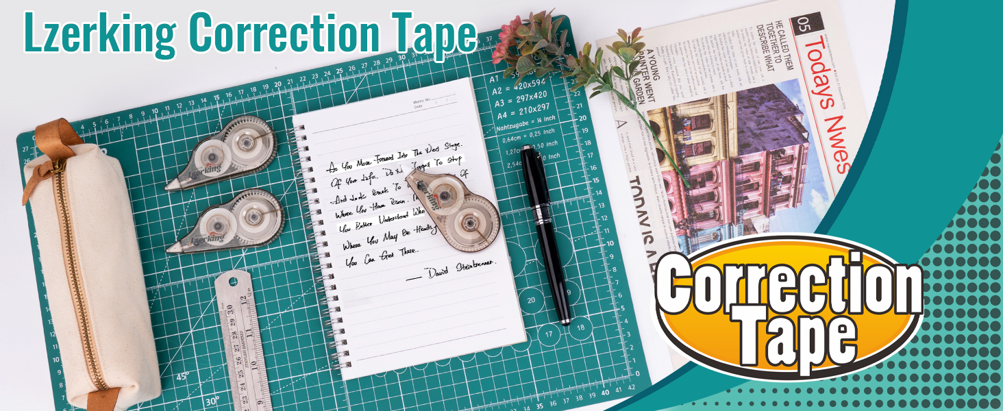 Lzerking White Correction Tape,Very smooth to apply