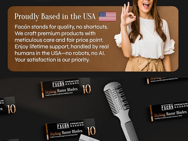 Facón Razor Comb for Hair Cutting