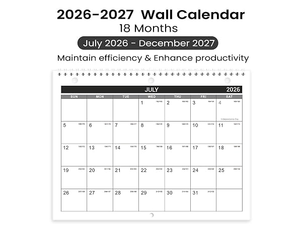 2026-2027 wall calendar
