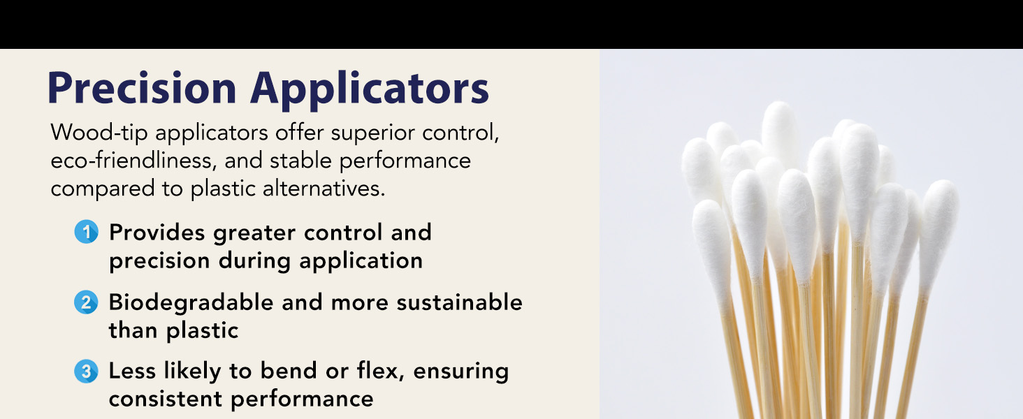 Cotton Tipped Applicators Non Sterile Cotton Swabs with Wooden Sticks Medical Cotton Tip