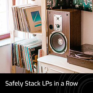 vinyl record storage album box player stands shelf boxes case crate turntable stand inch stackable