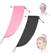 2PCS Crown Washing Shower Cap Waterproof Hair Sleeve for Long Hair, Reusable & Adjustable Wash Ca...