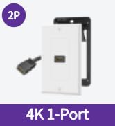 4K HDMI Wall Plate with Bracket