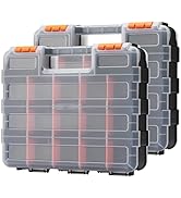 MIXPOWER 34-Compartment Double Sided Organizer with Impact Resistant Polymer and Customizable Rem...