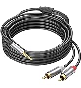 Ubramac 3.5mm to RCA Cable, 6.6FTRCA Male to Aux Audio Adapter HiFi Sound Headphone Jack Adapter ...